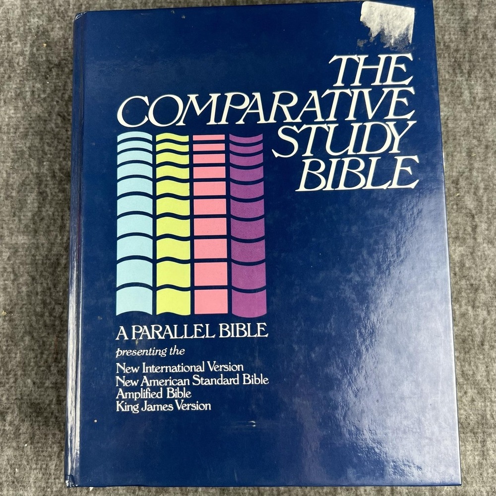 Vintage Comparative Study Bible Parallel NIV NASB AMP KJV Blue HC Zondervan